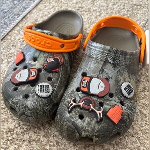 Luke Combs Limited Edition Camouflage Crocs with Bright Orange Strap